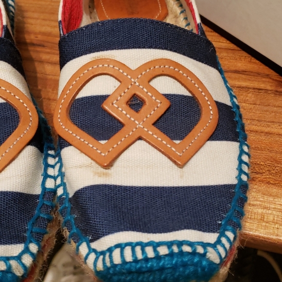 Dsquared2 Flat Espadrilles Blue and White Stripes - Picture 7 of 11